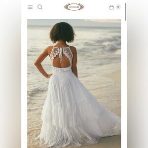 Joyfolie White Lace Girls Catrin Dress